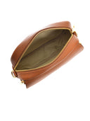 Borsa a tracolla Amina in vera pelle color cognac scuro
