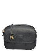 Borsa a tracolla Amina in vera pelle nera