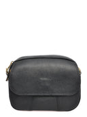 Borsa a tracolla Amina in vera pelle nera