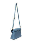 Borsa a tracolla Martina in vera pelle azzurra