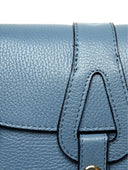 Borsa a tracolla Martina in vera pelle azzurra