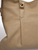 Borsa a mano Rosalia in pelle naturale color tortora