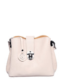 Borse Borsa a tracolla Paola beige in vera pelle