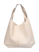 Borsa shopper Rosamund beige in vera pelle