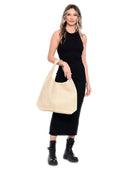 Borsa shopper Rosamund beige in vera pelle