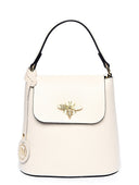 Borsa a tracolla Lena beige in vera pelle