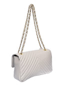 Borsa a tracolla Mathilde, in vera pelle grigia