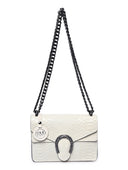 Borsa a tracolla Genevieve beige in vera pelle