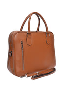 Luisa Vannini Borsa porta PC SIMONA pelle naturale-Cognac