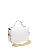 Anna Luchini Borsa messenger HORTENSIA in vera pelle-Bianca