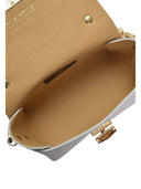 Anna Luchini Borsa messenger HORTENSIA in vera pelle-Bianca