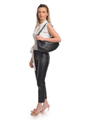 Anna Luchini Borsa a tracolla SOFIA in vera pelle-Nero
