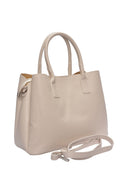 Anna Luchini Borsa Tote ELIANA in vera pelle-Beige