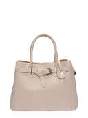 Anna Luchini Borsa Tote ELIANA in vera pelle-Beige