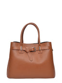 Anna Luchini Borsa a mano ELIANA in vera pelle color cognac