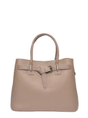 Anna Luchini Borsa a mano ELIANA in pelle naturale-Tortora