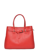 Anna Luchini Borsa Tote ELIANA in pelle naturale-Rosso