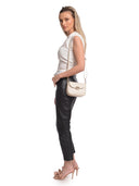 Anna Luchini Borsa messenger CARA in vera pelle-Beige