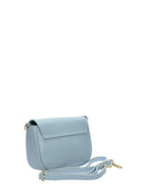 Anna Luchini Borsa messenger CARA in vera pelle-Azzurro
