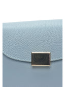 Anna Luchini Borsa messenger CARA in vera pelle-Azzurro