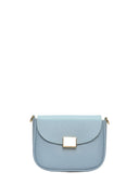 Anna Luchini Borsa messenger CARA in vera pelle-Azzurro