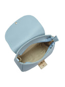 Anna Luchini Borsa messenger CARA in vera pelle-Azzurro
