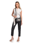 Anna Luchini Borsa messenger CARINA pelle naturale-Nero