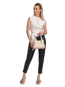 Anna Luchini borsa a mano ASTRID pelle naturale-Beige