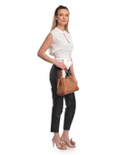 Anna Luchini borsa a mano ASTRID in vera pelle - Cognac