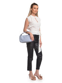 Anna Luchini Borsa Hobo TAISIA pelle naturale-Blu chiaro