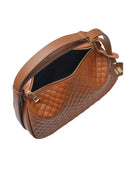 Anna Luchini Borsa Hobo TAISIA vera pelle-Cognac