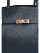 Anna Luchini borsa a mano DACIANA pelle naturale-Blu scuro