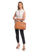 Anna Luchini borsa a mano DACIANA pelle naturale-Cognac