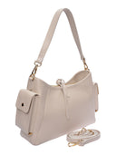 Anna Luchini Borsa a tracolla SELINA in vera pelle-Beige
