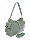 Anna Luchini Borsa a tracolla SELINA in vera pelle-Verde menta