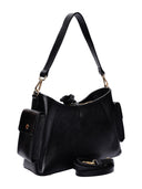 Anna Luchini Borsa a tracolla SELINA in vera pelle-Nero