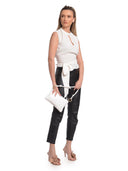 Anna Luchini Borsa a tracolla CORAL in vera pelle-Bianco