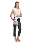 Anna Luchini Borsa a tracolla CORAL pelle naturale-Azzurro