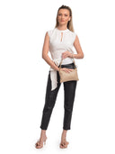 Anna Luchini Borsa a tracolla CORAL in vera pelle-Tortora