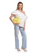 Anna Luchini borsa a mano KIARA pelle naturale-Giallo limone