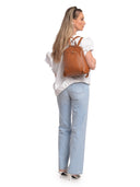 Anna Luchini Zaino ANGELICA in vera pelle-Cognac
