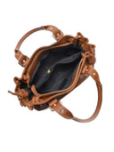 Anna Luchini Borsa a tracolla DIA in vera pelle-Cognac