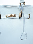 Anna Luchini Borsa a mano Caterina pelle naturale Azzurro