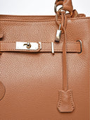 Anna Luchini Borsa a mano Caterina pelle naturale cognac