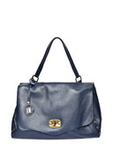 Anna Luchini Borsa a mano Antonella vera pelle Blu scuro
