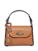 Anna Luchini Borsa a mano Roberta in pelle naturale color cognac