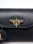 Anna Luchini Borsa a mano Roberta in pelle naturale nera