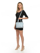 Anna Luchini Borsa a mano CELINE pelle naturale Azzurro