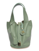 Anna Luchini Borsa a mano Patrizia pelle naturale Verde chiaro