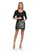 Anna Luchini Rucsac CAMILLA piele naturala negru